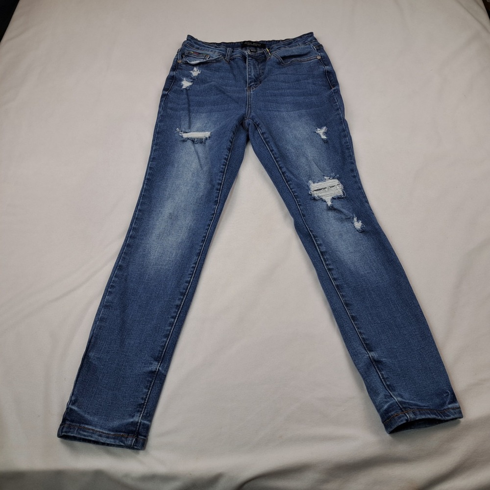 Judy Blue Skinny‎ Fit Distressed High Rise Stretch Jean Size 9/29